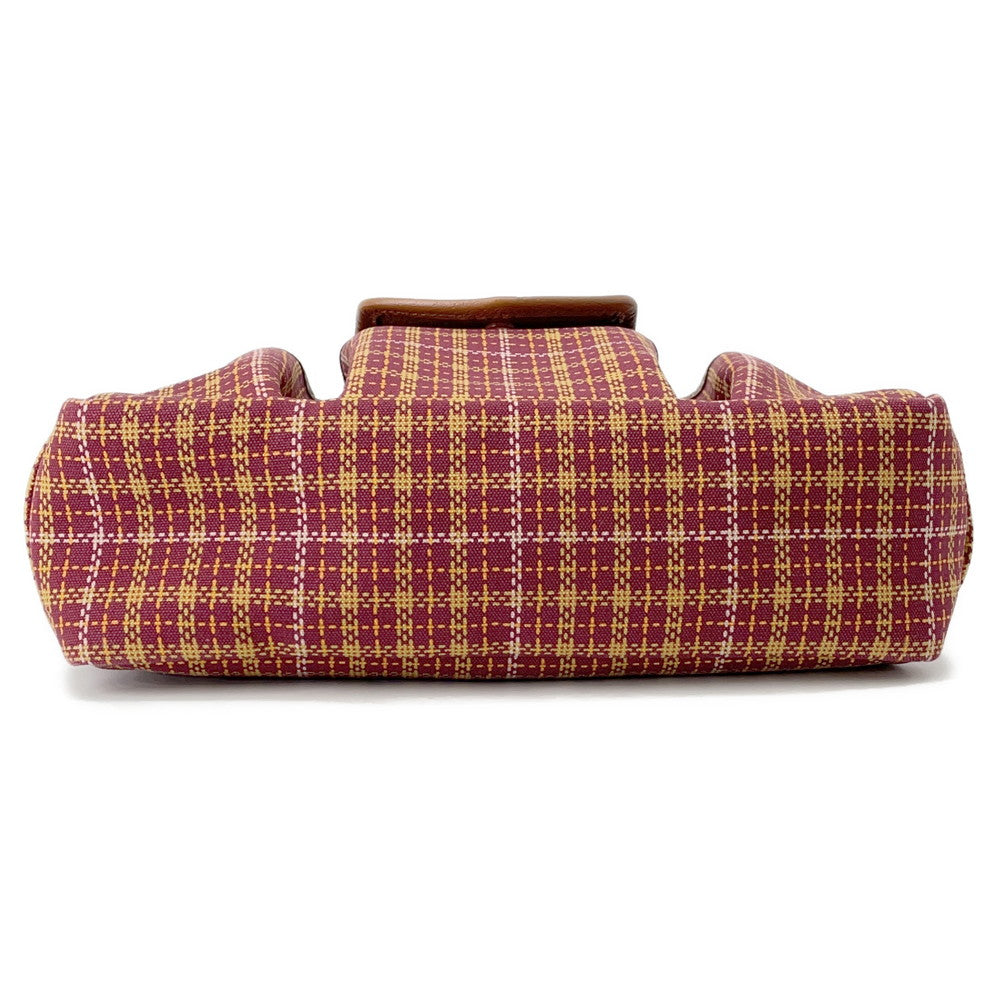 Gucci Children's Check Pattern Interlocking G Leather Canvas Brown Tote Bag