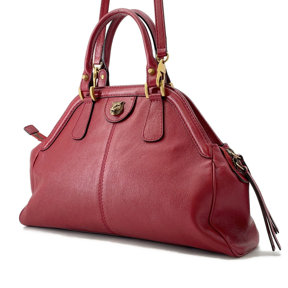 Gucci Liber Size Leather Medium Top Handle Travel Bag