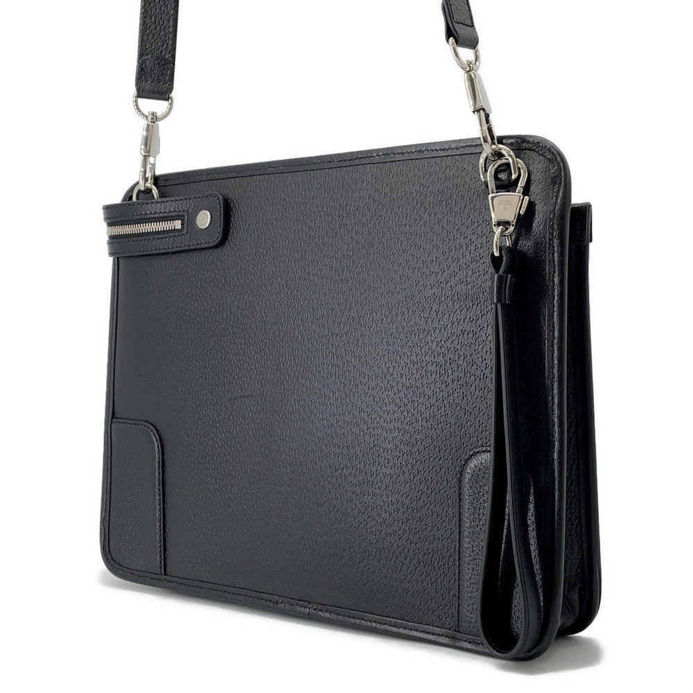 Gucci Interlocking G Messenger Black735111 Leather Travel Bag