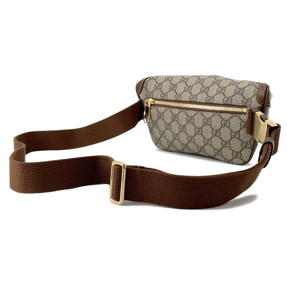 Gucci Interlocking G Brown682933 GG Supreme Leather Beige Belt