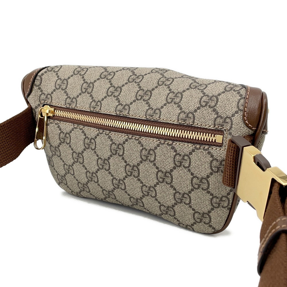 Gucci Interlocking G Brown682933 GG Supreme Leather Beige Belt