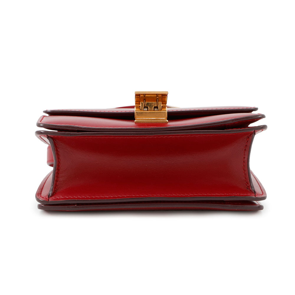 Classic Box Dls Size Handbag Leather Red Travel Bag