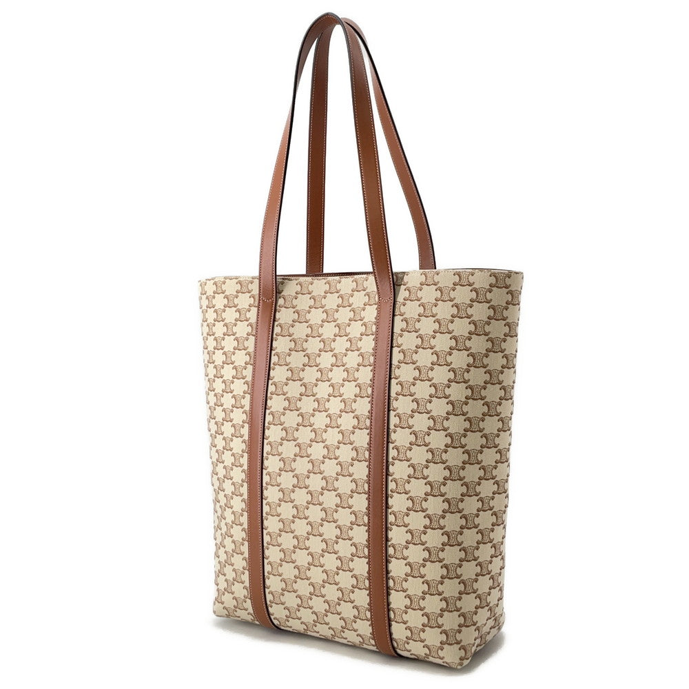 Triomphe M Um Bag Tote Bag Natural Leather Canvas