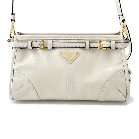 Bonnie Shoulder Bag Bh Size Leather White