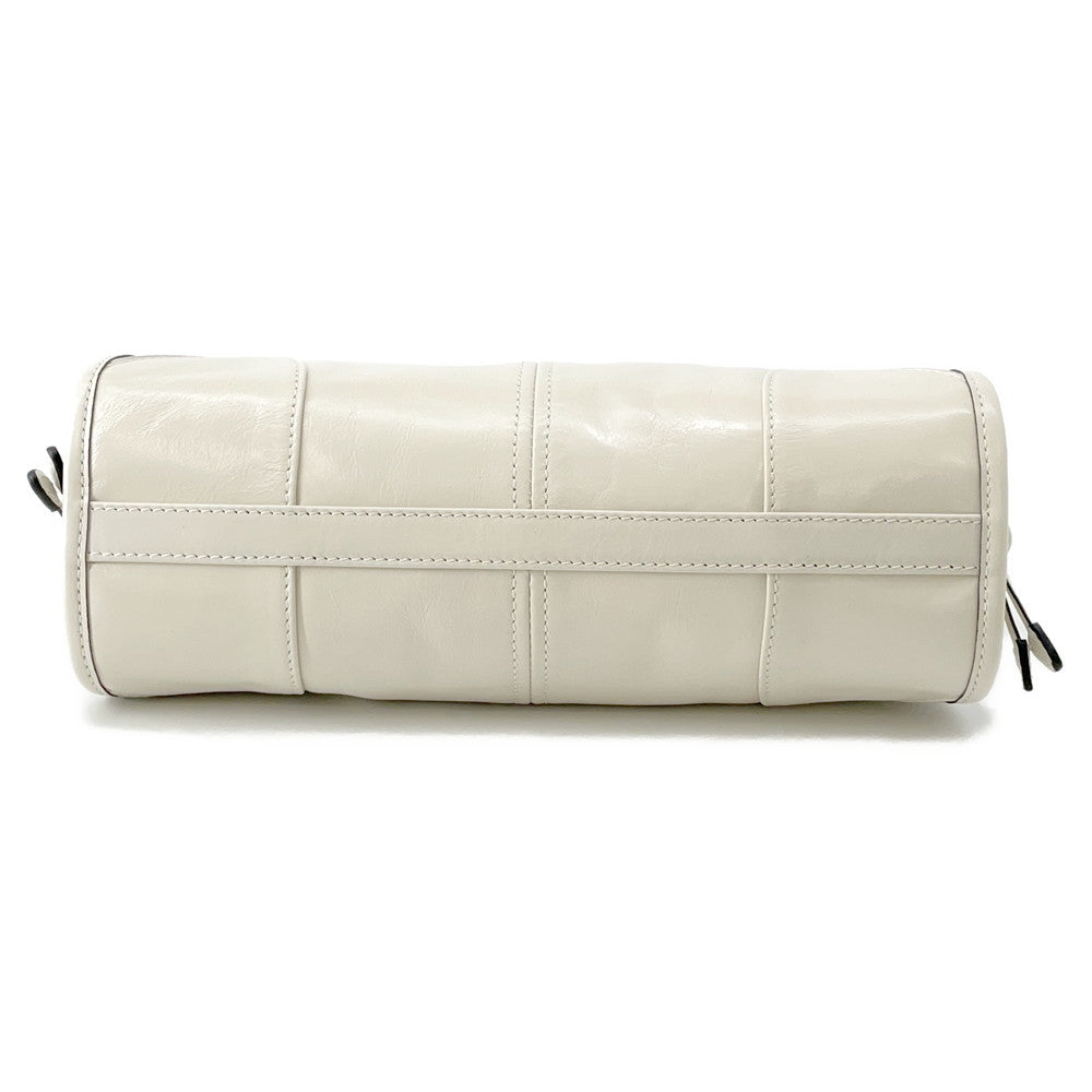 Bonnie Shoulder Bag Bh Size Leather White