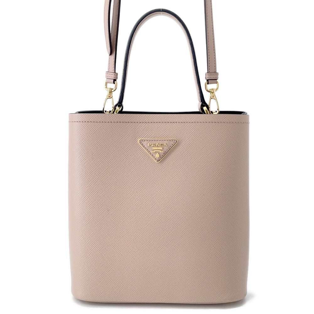 Prada ?Panier 2WAY Black1BA212 Leather Pink Handbag