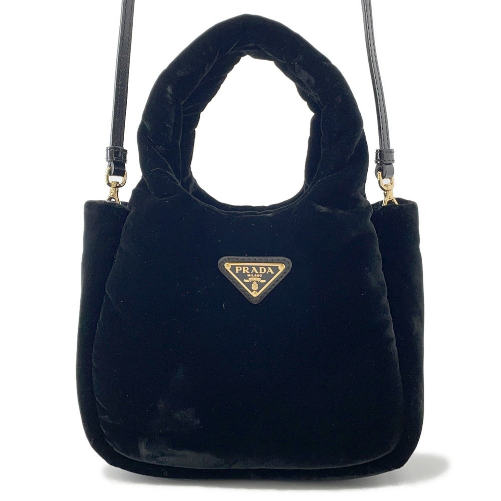 Padded Way Handbag Ba Velvet Size Black Mini Travel Bag