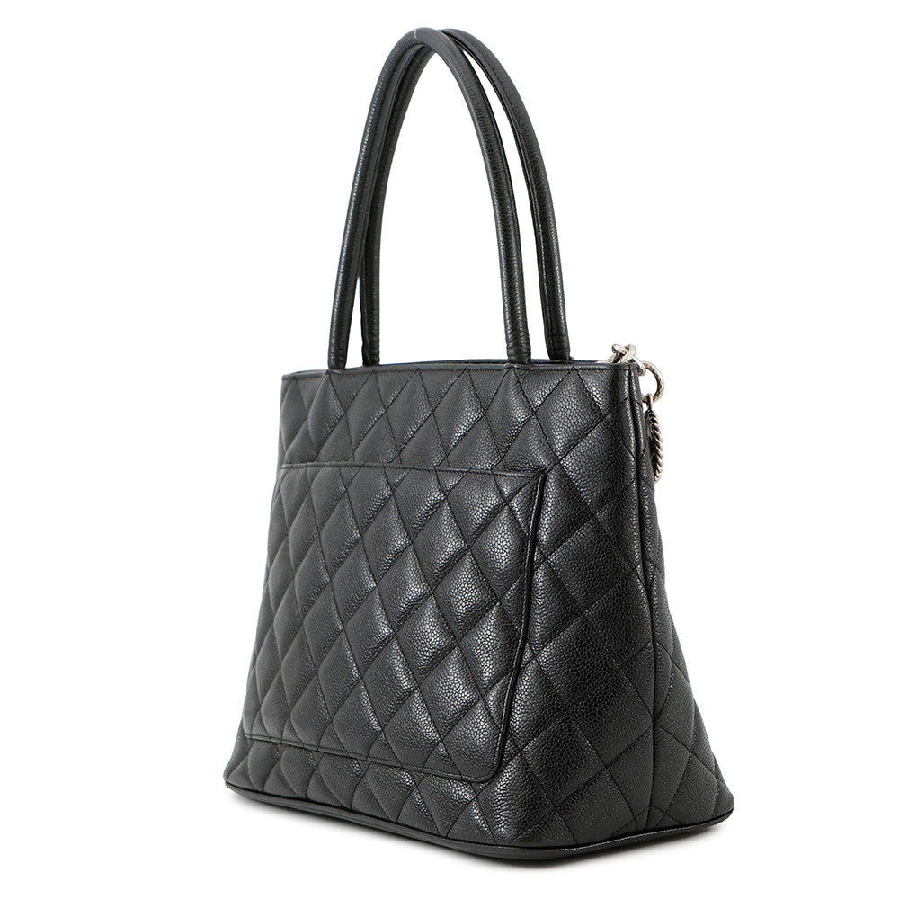 Chanel Medallion BlackA01804 Caviar Leather Tote Bag
