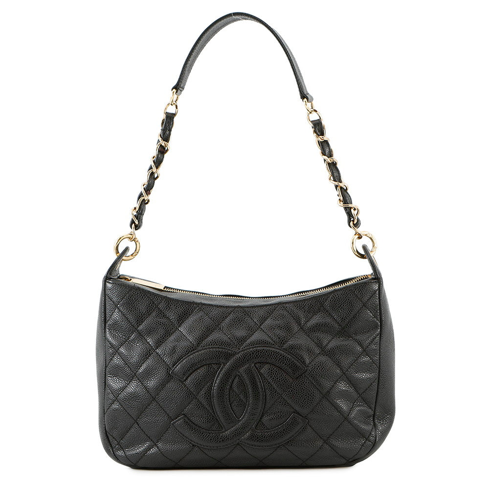 Chanel CC Logo One BlackA20993 Caviar Leather Shoulder Bag