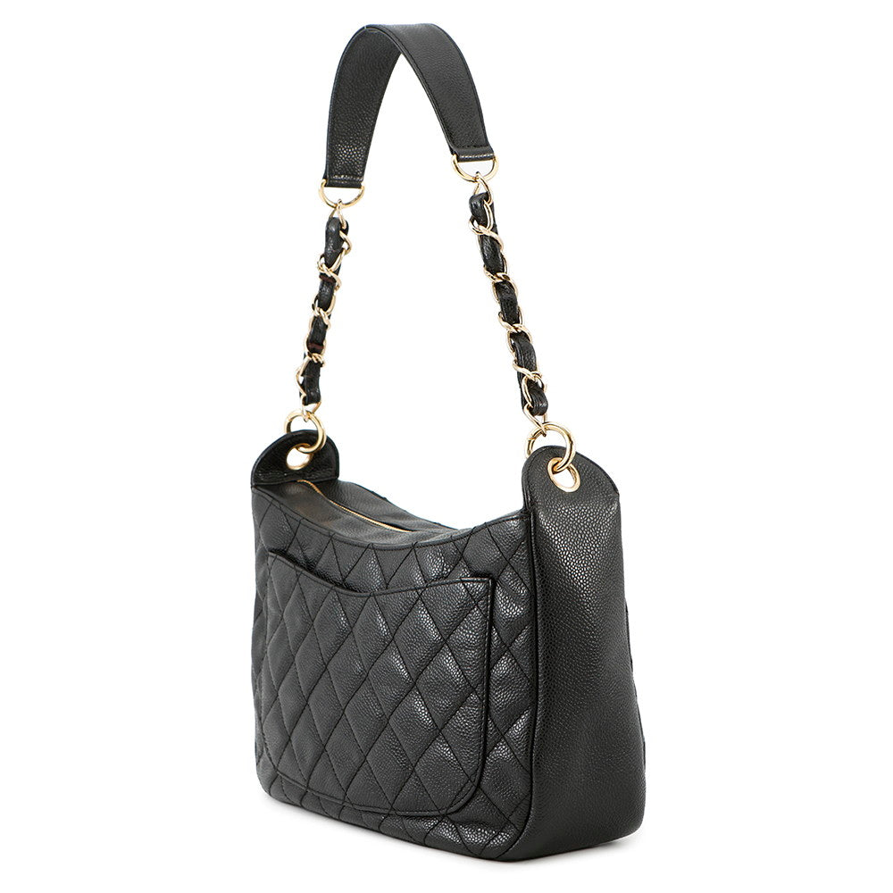 Chanel CC Logo One BlackA20993 Caviar Leather Shoulder Bag