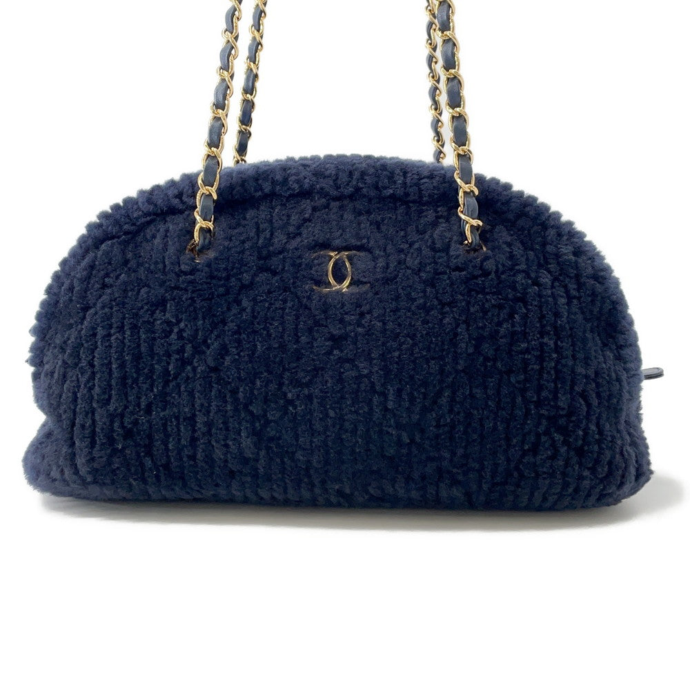 Chanel Coco Neige Bowling NavyAS5059 Shearling Lambskin Handbag