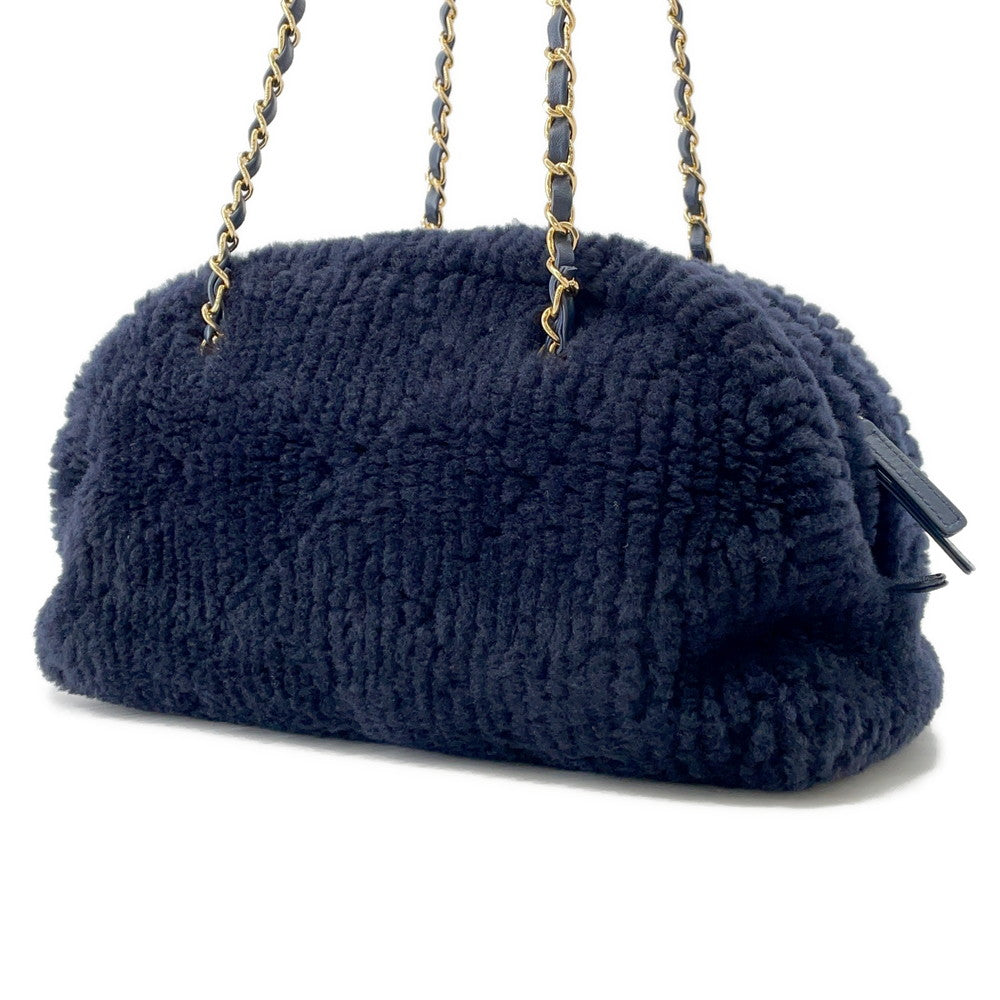 Chanel Coco Neige Bowling NavyAS5059 Shearling Lambskin Handbag