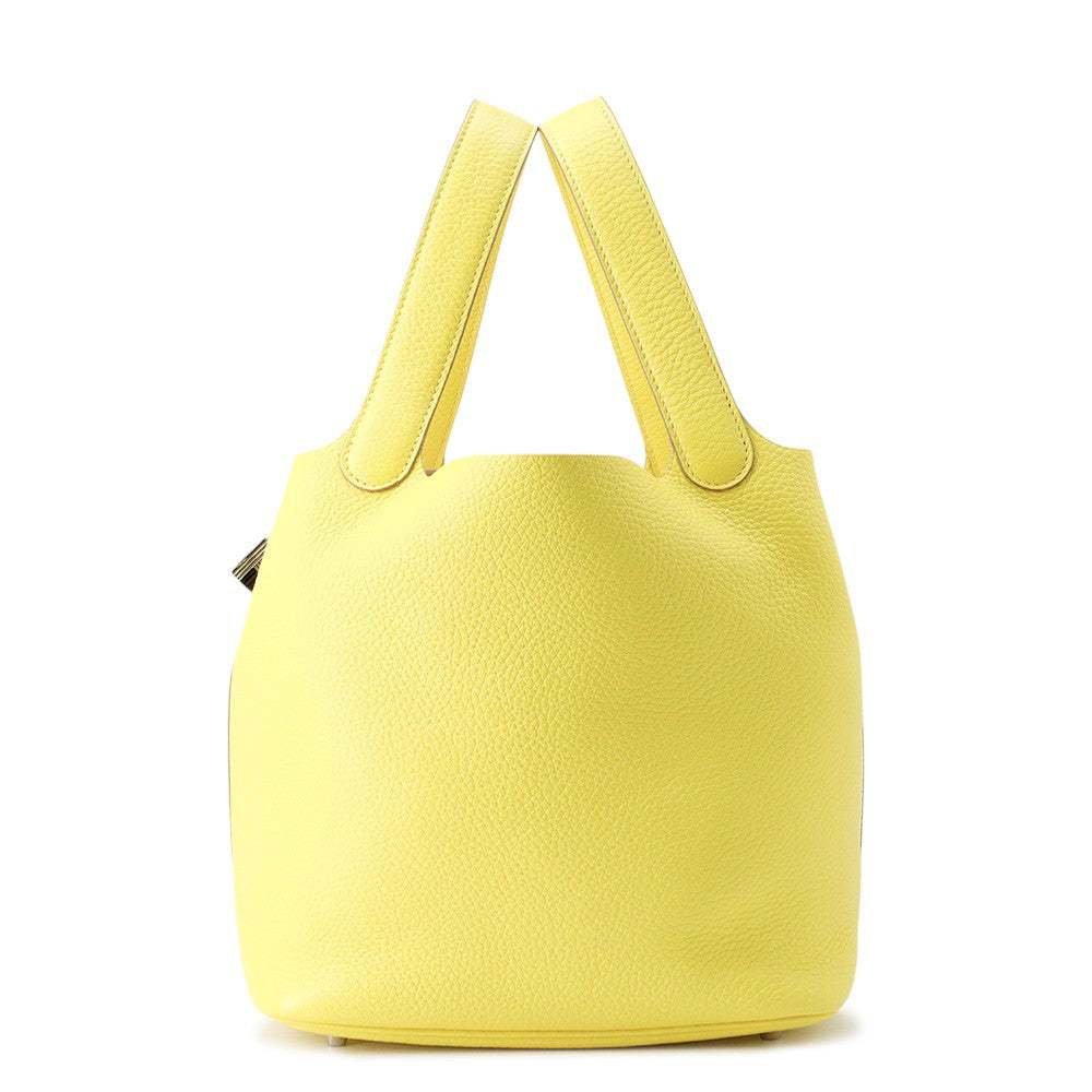 Picotin Lock Lime Taurillon Clemence Size Mm Travel Bag