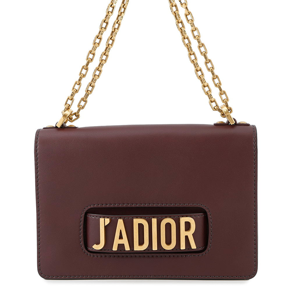 Dior Shoulder Bag ?J' ChainShoulder Bordeaux Leather