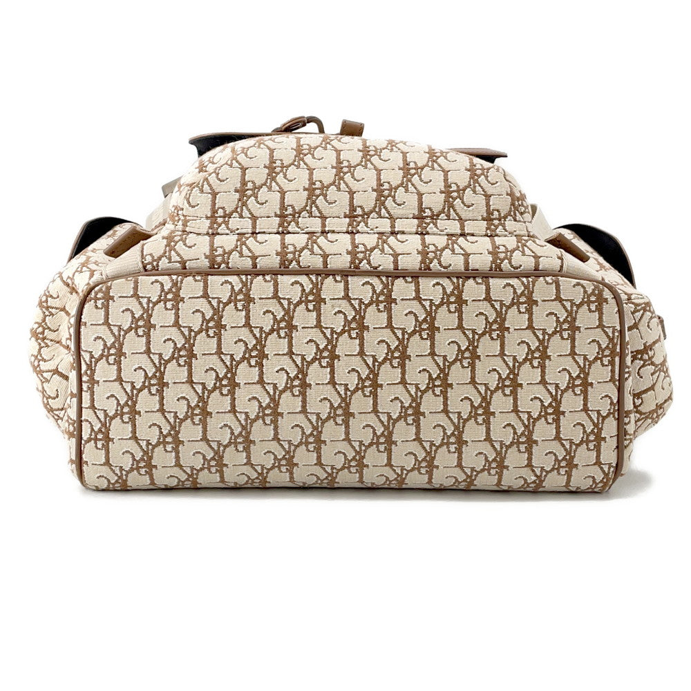 Dior Backpack Cactus Jackcollaboration Beige Esba Jod Handbag Leather Canvas