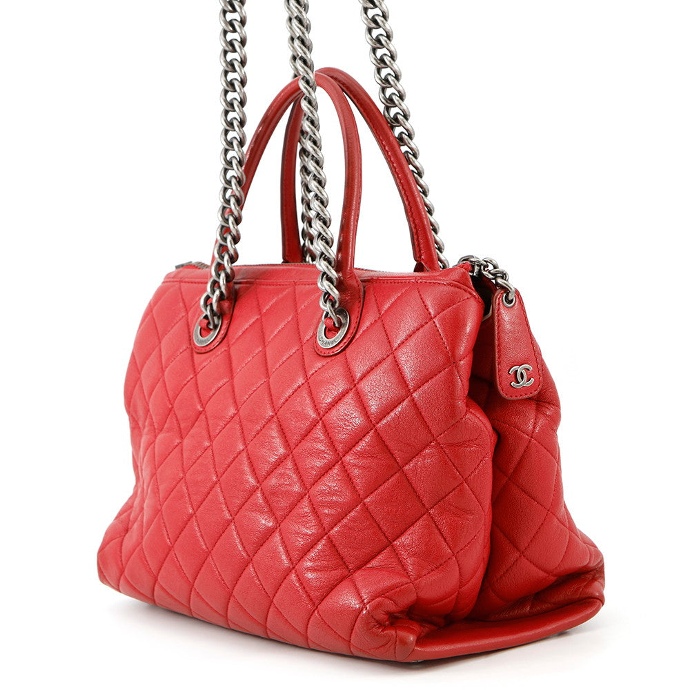 Chanel Matelasse 2WAYBag RedA92748 Leather Handbag