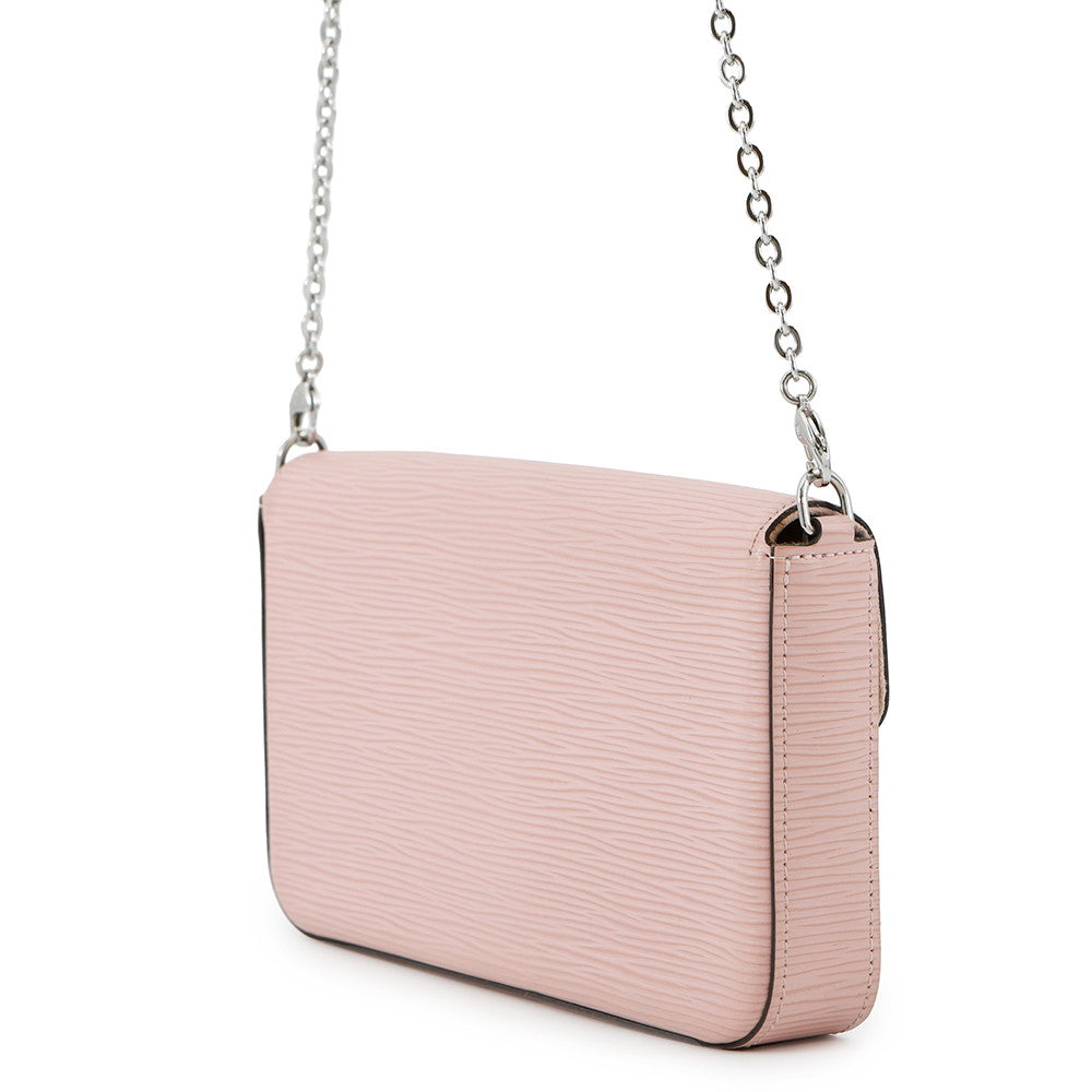 Louis Vuitton Felicie Pochette Rose BallerineM62467 Epi Leather Clutch Bag