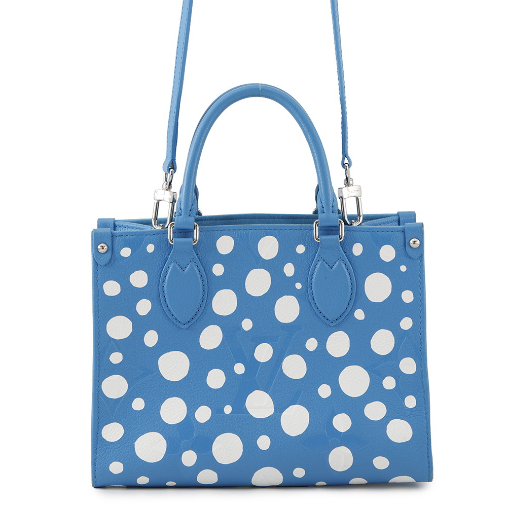 Louis Vuitton Onthego LVxYKCollaboration WhiteM46424 Infinity Dot Monogram Empreinte Leather Blue Handbag