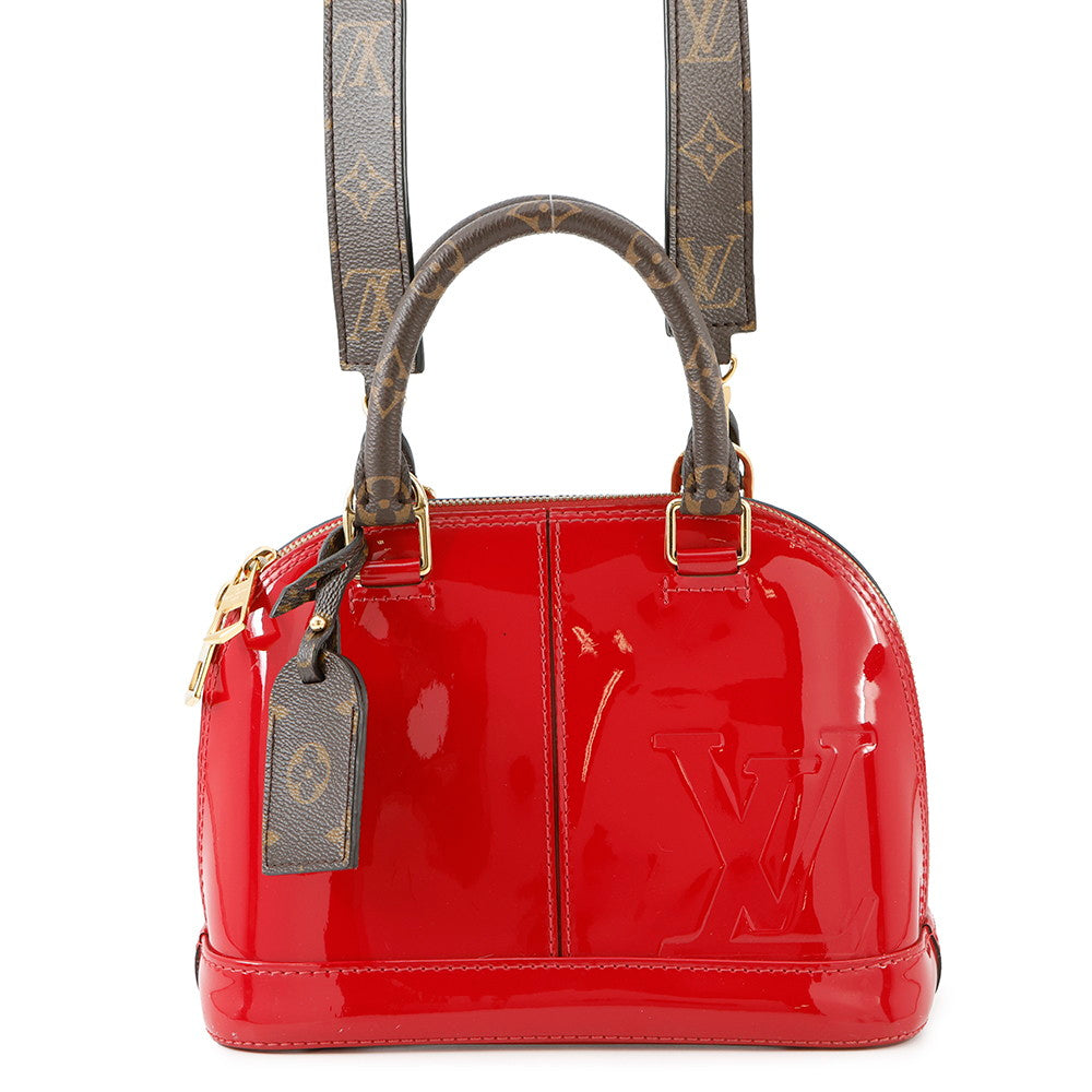 Louis Vuitton Alma scarletM52498 Monogram Vernis Leather Handbag