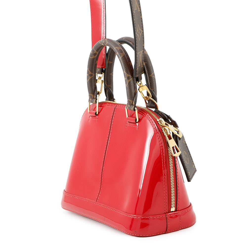 Louis Vuitton Alma scarletM52498 Monogram Vernis Leather Handbag