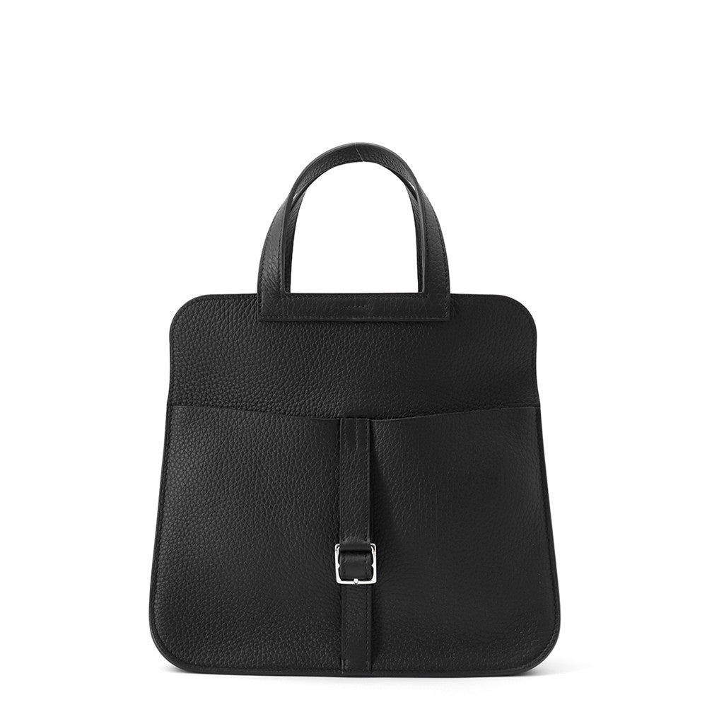 Halzan Taurillon Clemence Size Handbag Black Travel Bag