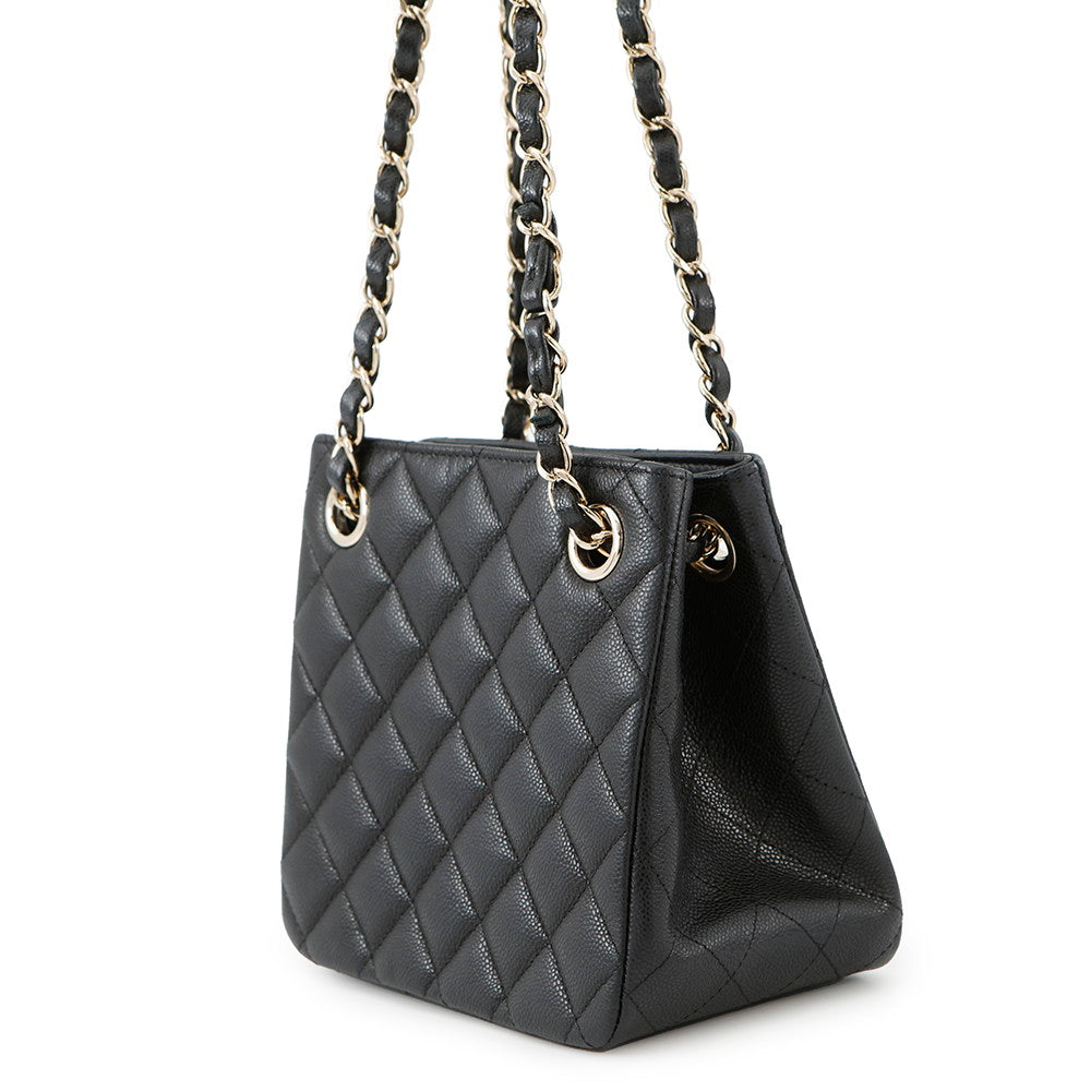 Chanel Matelasse Bucket BlackAS3176 Caviar Leather Shoulder Bag