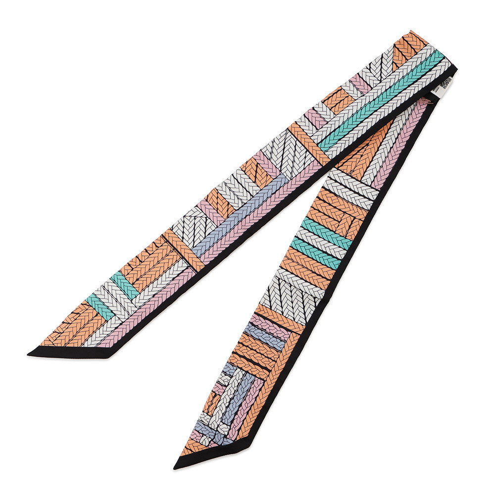 Twilly H Apricot Rose Silk Handbag Black Travel Bag