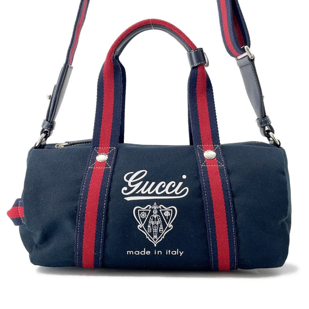 Gucci Printed Duffle Dark Canvas Small Travel Bag