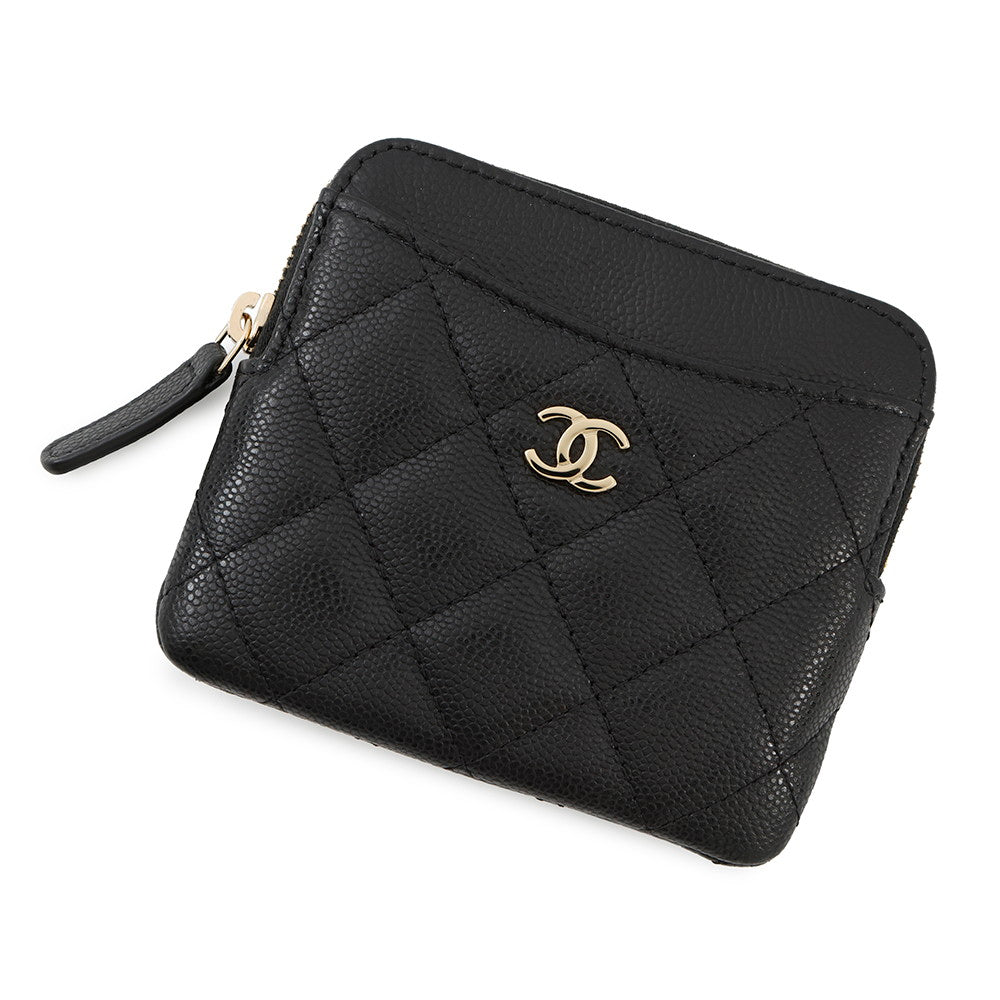 Chanel Matelasse Coin purse BlackAP2061 Caviar Leather Wallet Case