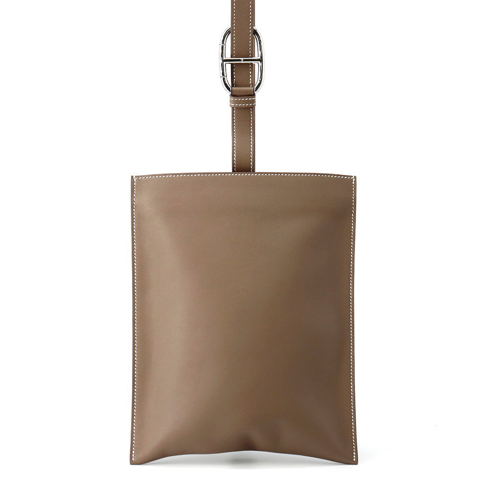 Portefeuille Poschamp Plus Etoupe Swift Handbag Leather Travel Bag