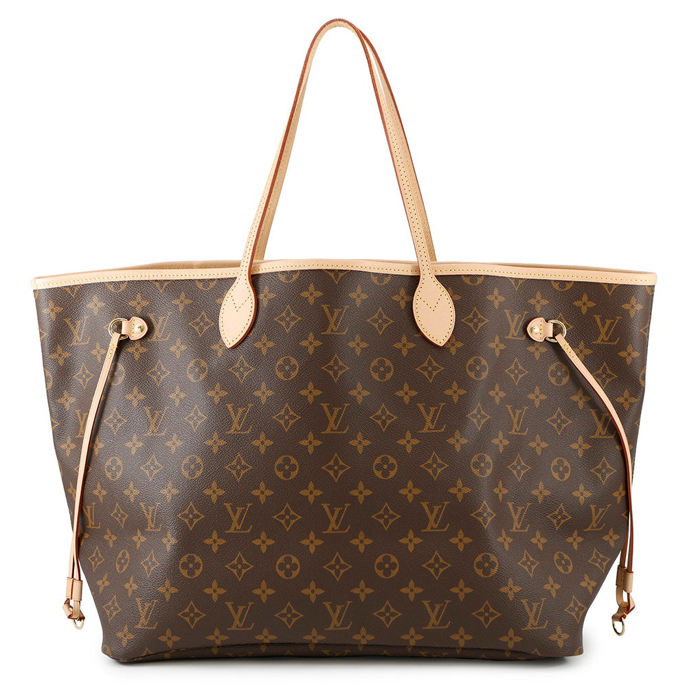 Louis Vuitton Neverfull BeigeM46978 Monogram Tote Bag 2