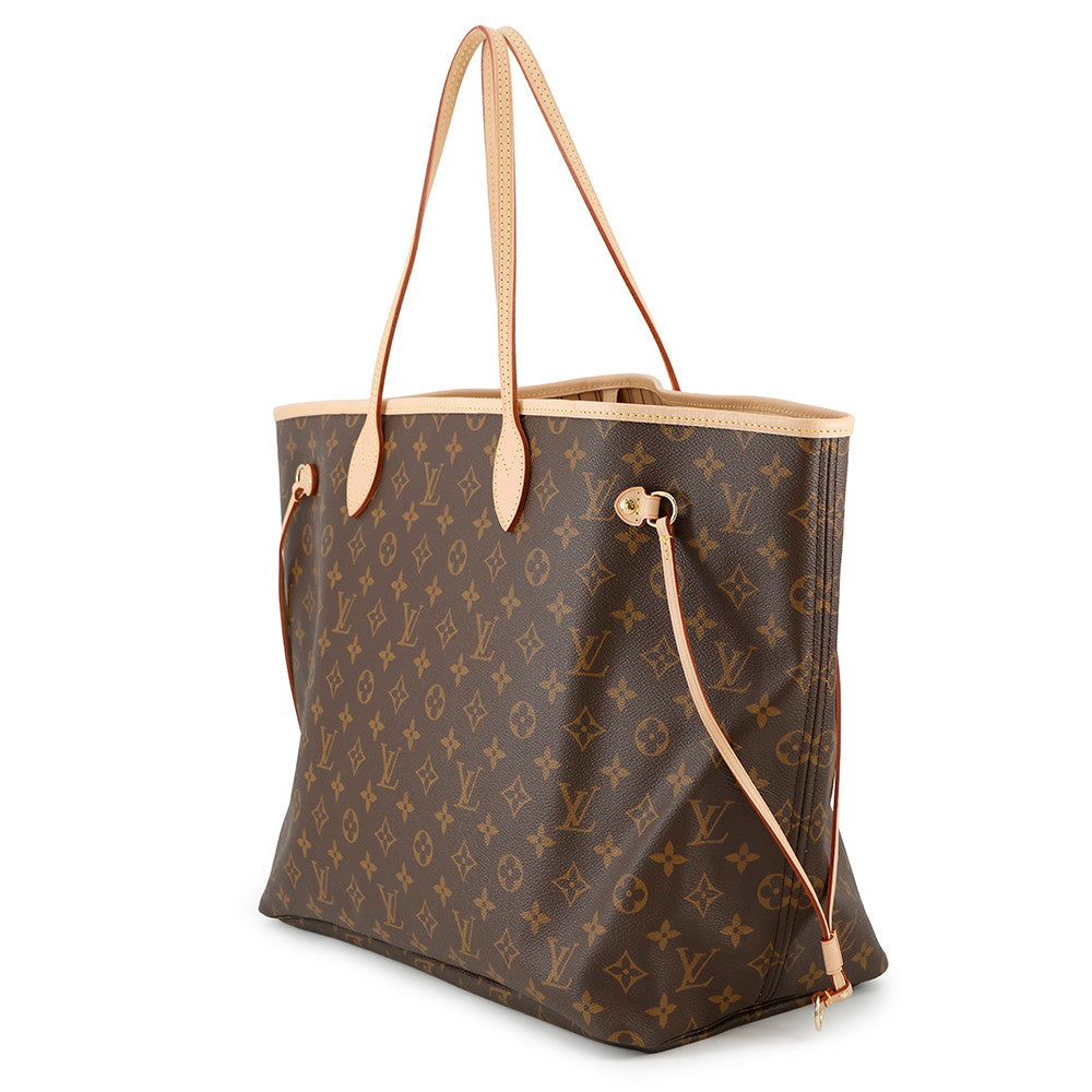 Louis Vuitton Neverfull BeigeM46978 Monogram Tote Bag 2