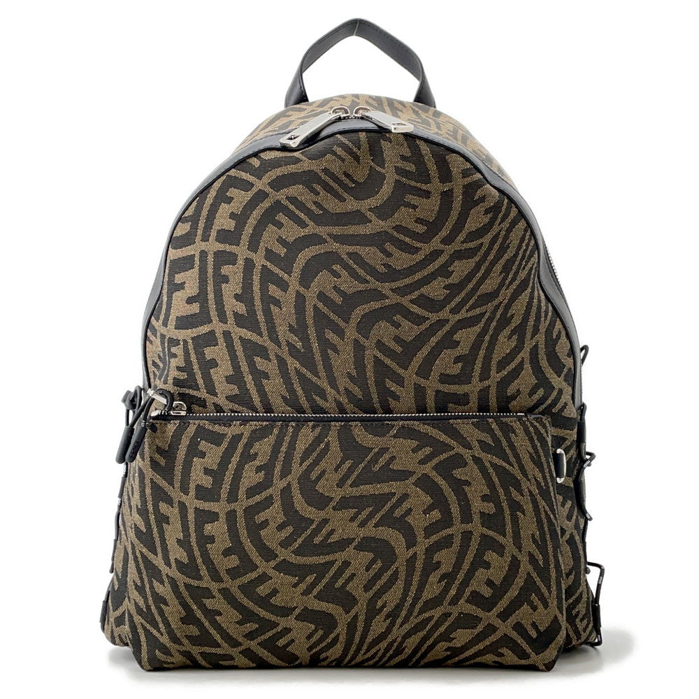 Fendi Ff Vertigo Backpack Brown7Vz042 Canvas