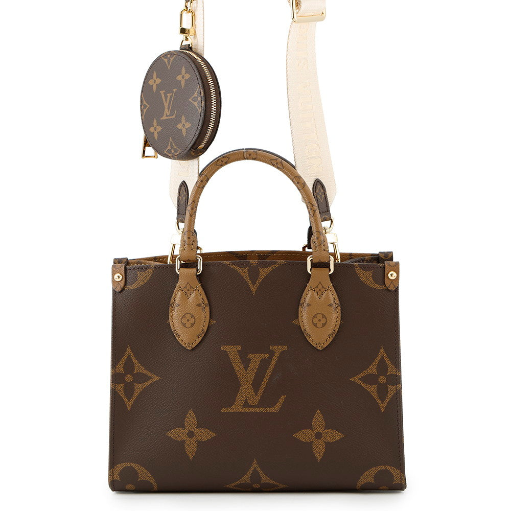Louis Vuitton Onthego RedM46373 Reverse Giant Monogram Handbag