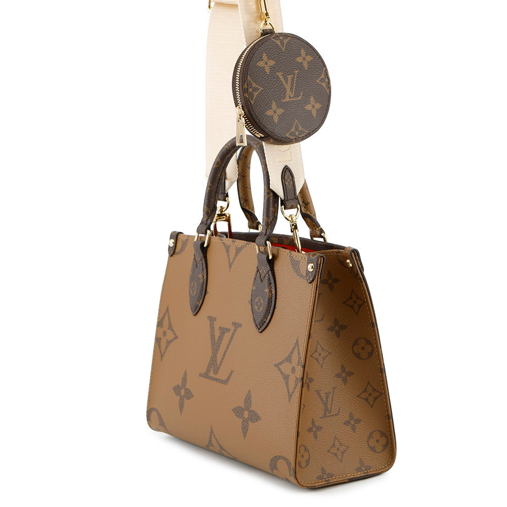 Louis Vuitton Onthego RedM46373 Reverse Giant Monogram Handbag