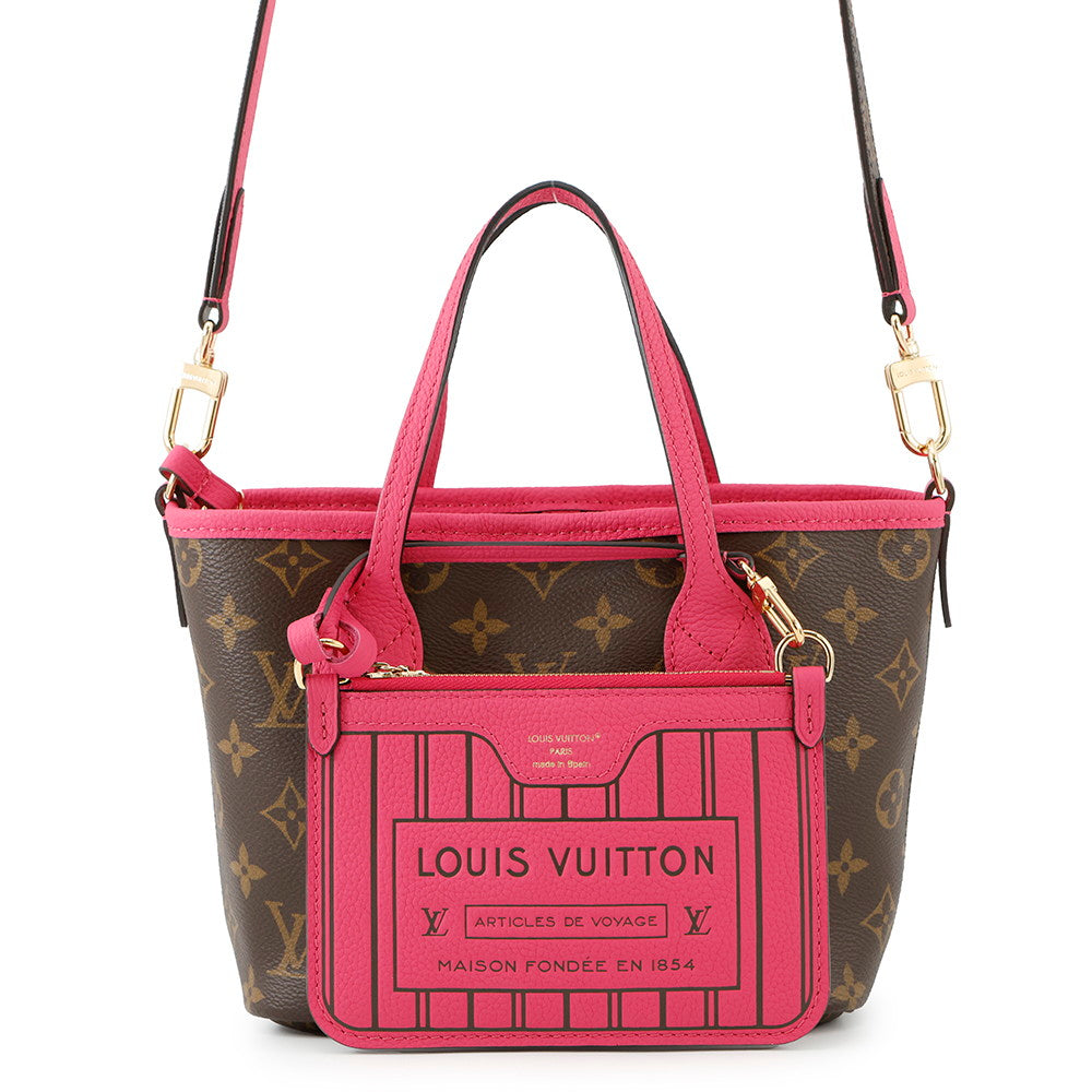 Louis Vuitton Neverfull・Inside Out Rose Buffalo Pondichery Monogram Tote Bag