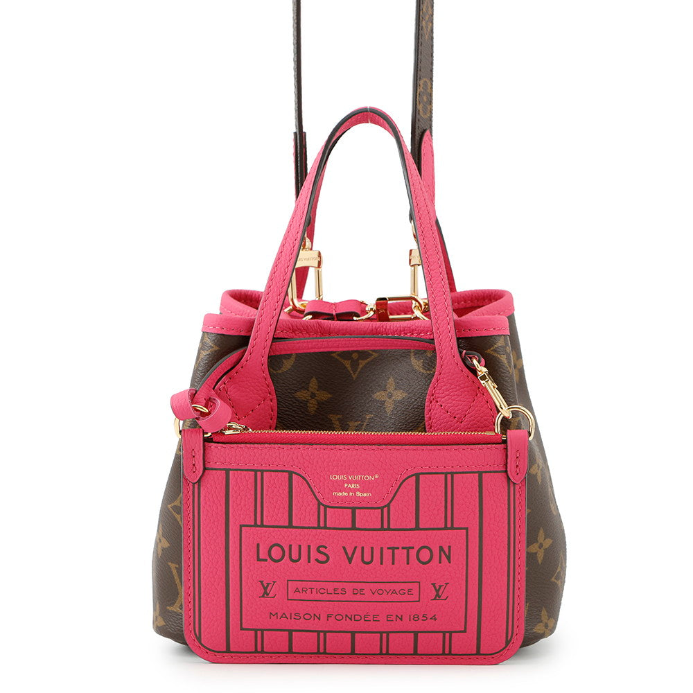 Louis Vuitton Neverfull・Inside Out Rose Buffalo Pondichery Monogram Tote Bag