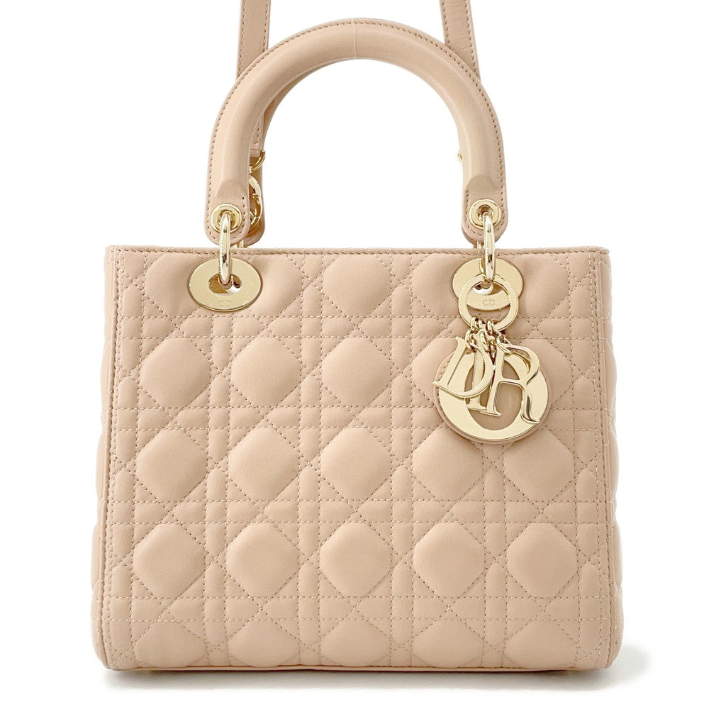 Dior Lady Jasmin Flowercal Lambskin Size Handbag Medium Travel Bag