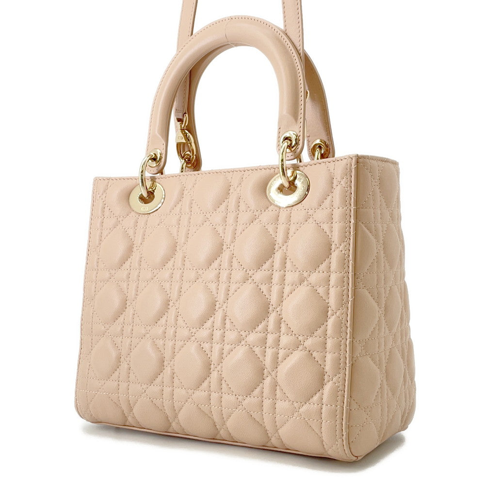 Dior Lady Jasmin Flowercal Lambskin Size Handbag Medium Travel Bag