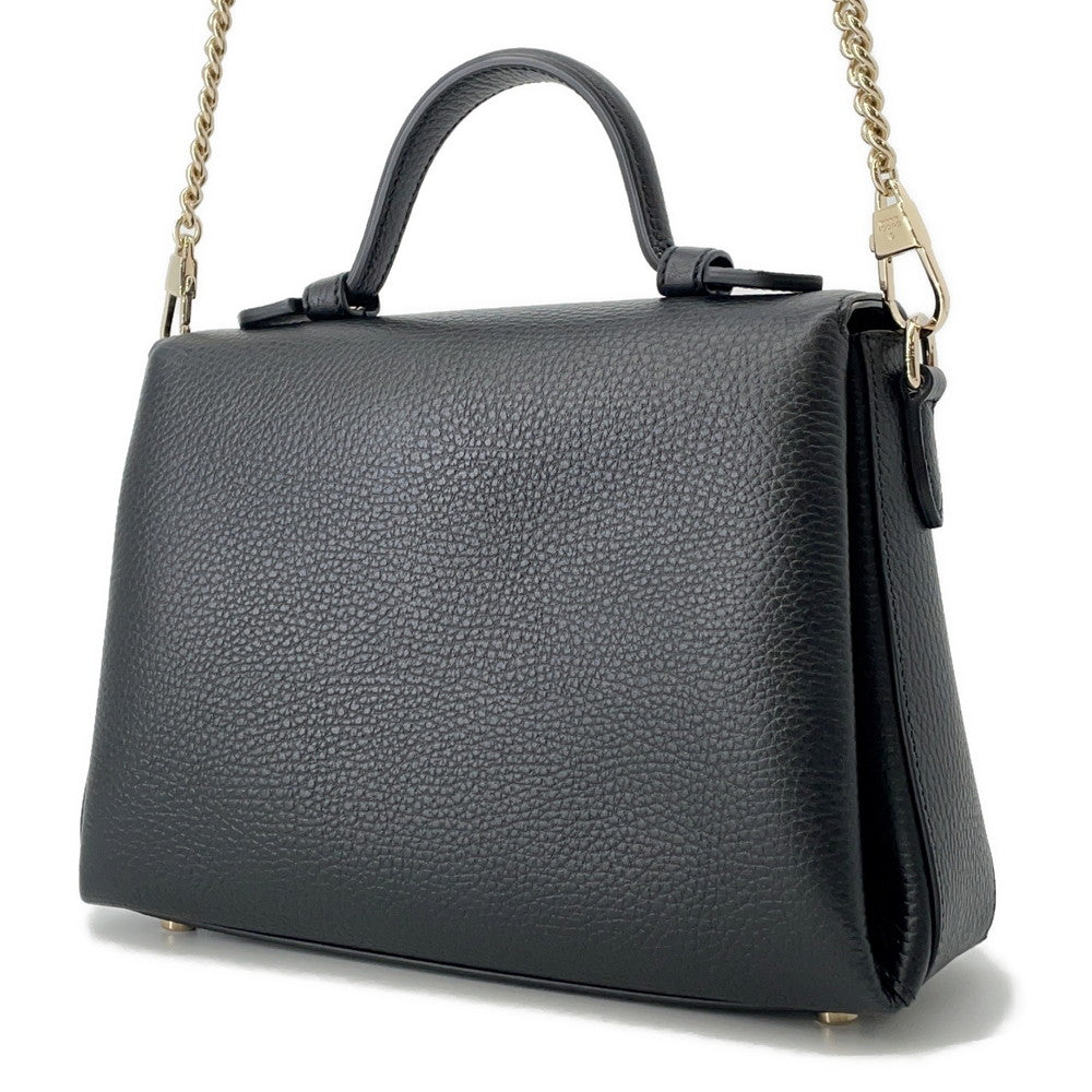Gucci Interlocking G Black510302 Leather Travel Bag