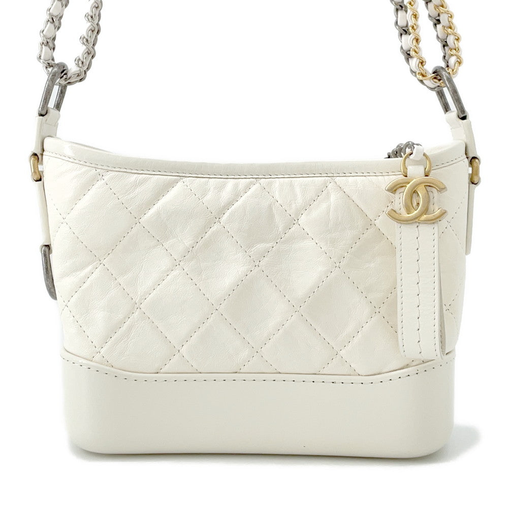 Chanel Gabriel de Hobo WhiteA91810 Calf Leather Shoulder Bag