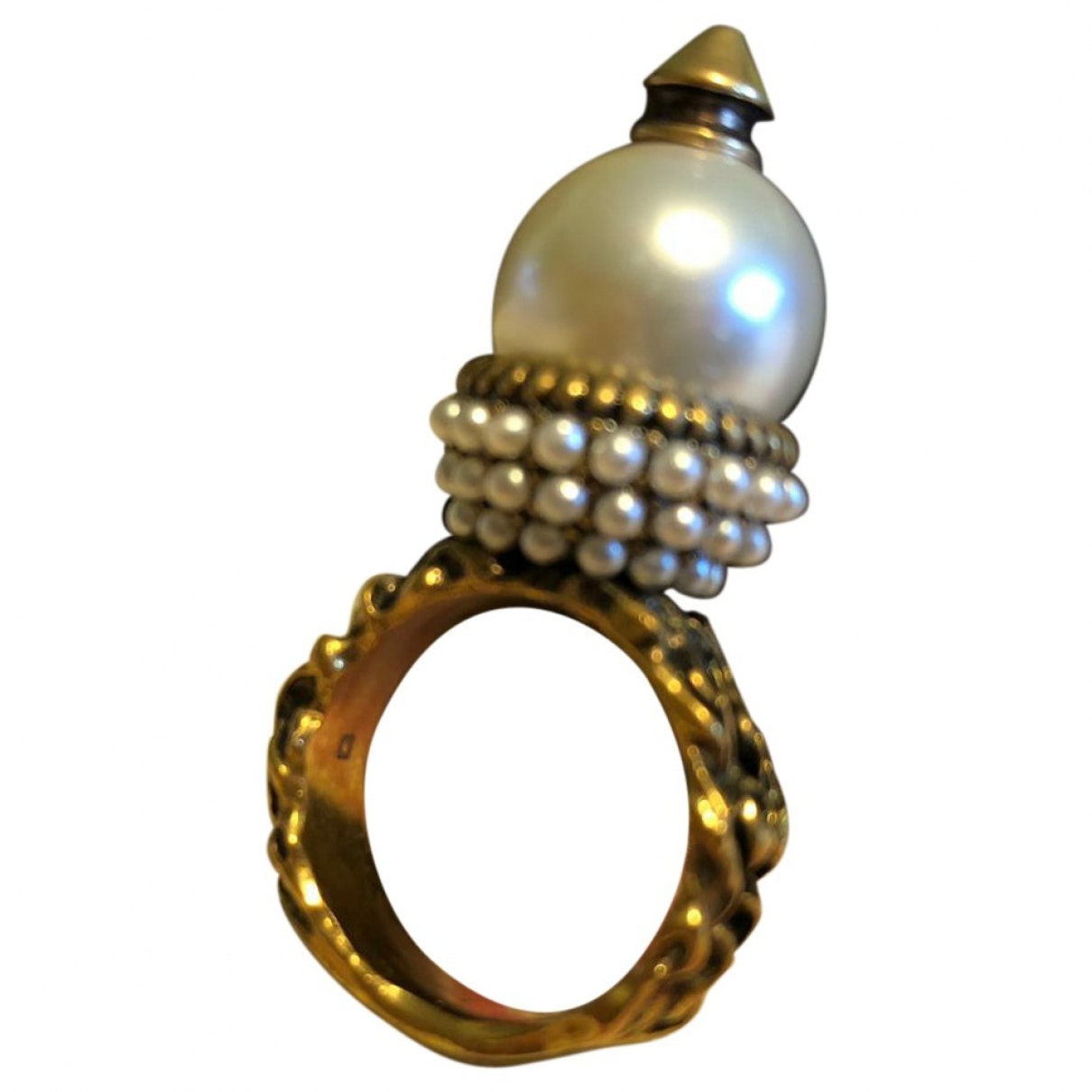Gucci gold metal rings