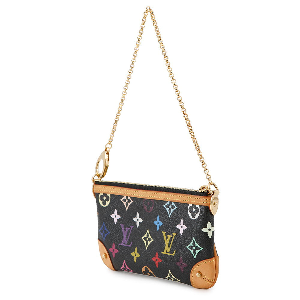 Louis Vuitton Pochette・Milla NoirM60097 ・ Monogram Multicolor Clutch Bag