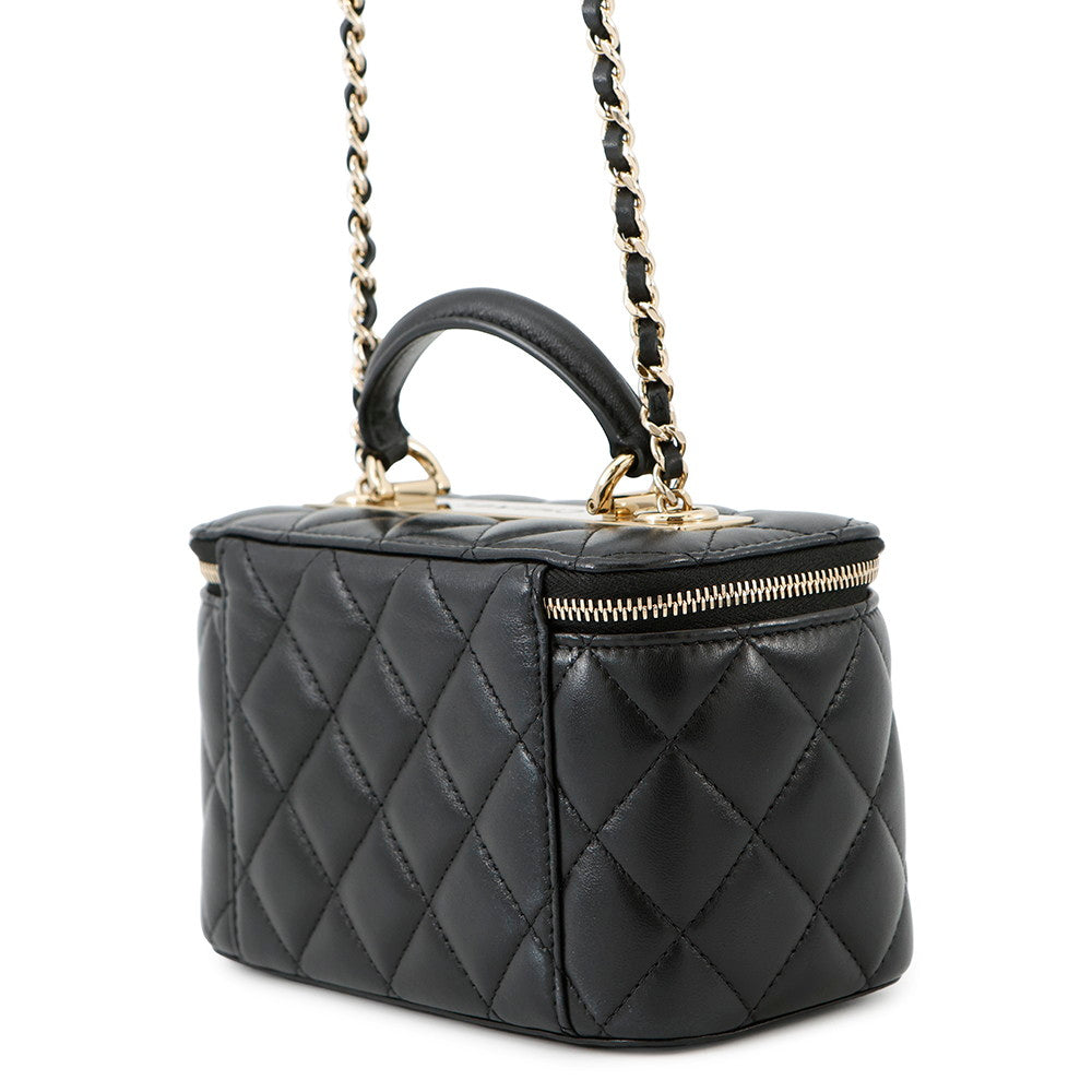 Chanel Matelasse Vanity BlackAP1472 Lambskin Handbag