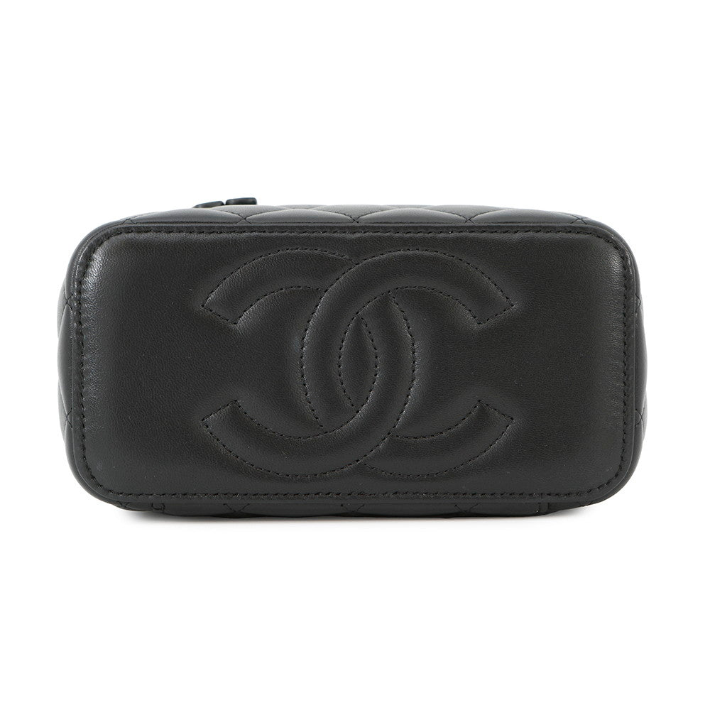 Chanel Matelasse Vanity BlackAP1472 Lambskin Handbag