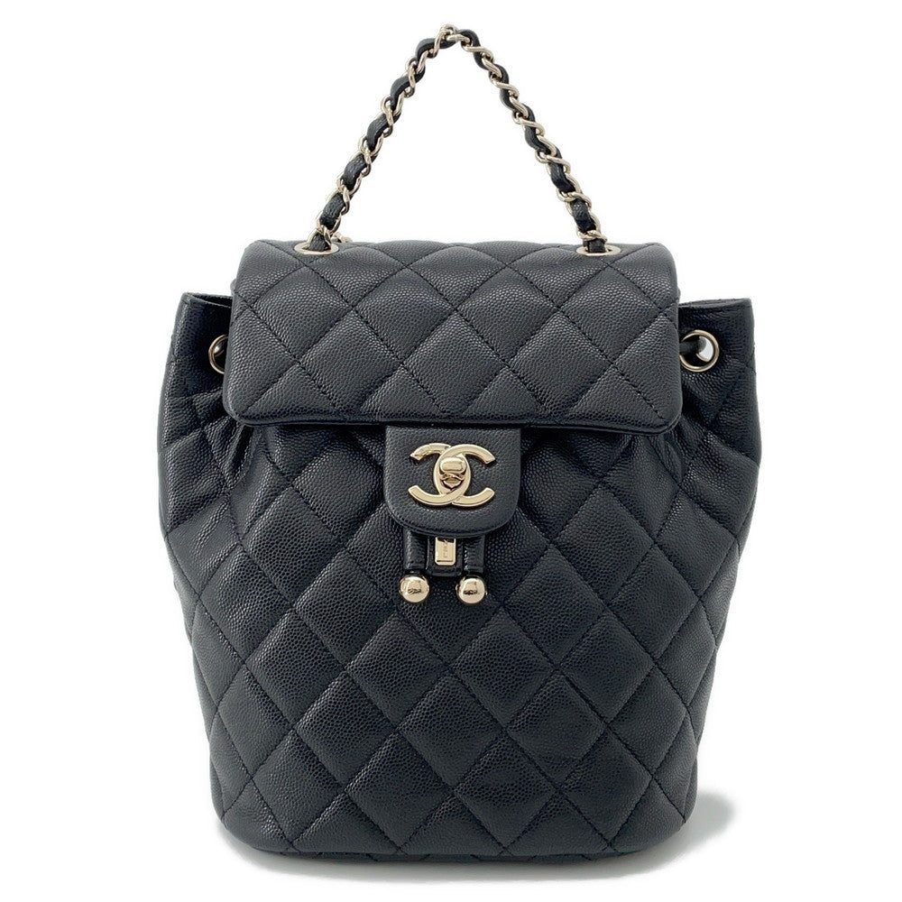Chanel Matelasse ChainBackpack BlackAS4058 Caviar Leather