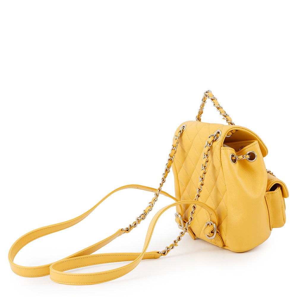 Chanel Matelasse Backpack YellowAS3787 Calf Leather