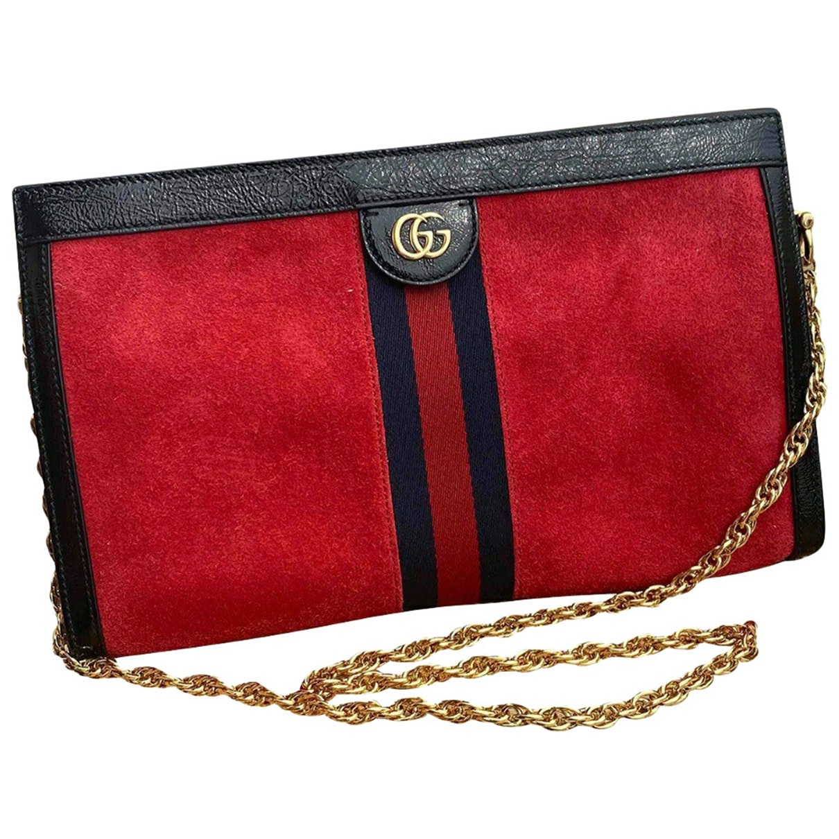 Gucci ophidia red suede handbag