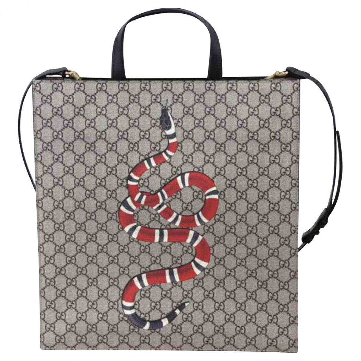 Gucci bestiary tote beige cloth handbag
