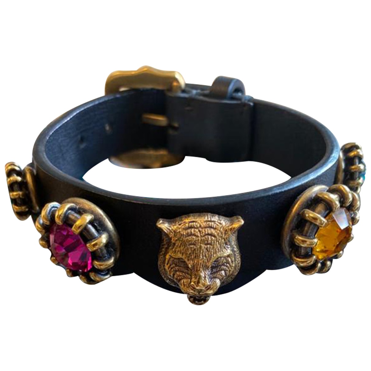 Gucci black leather bracelets